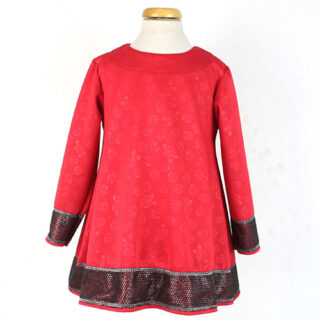 Haljina svečana crvena s volanom 185115CV