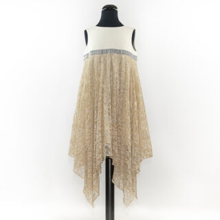 Lepršava haljina sa champagne čipkom 187165BZ,svečane haljine za djevojčice