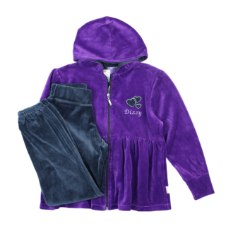 Trenirka od pamučnog pliša, dvobojna 162255LI