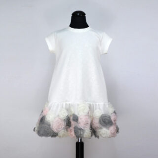 Svečana bijela haljina u kompletu s bolerom dugih rukava 1804250