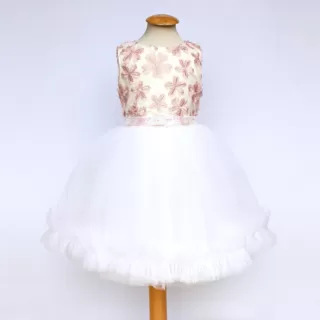 Haljina od tila sa 3D cvijetićima i ukrasnim volančićem na donjem dijelu tila 1805350BV