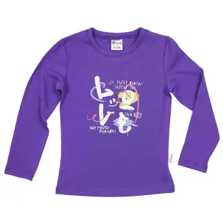Dječja majica dugih rukava - Ljubičasta "Life Mood"